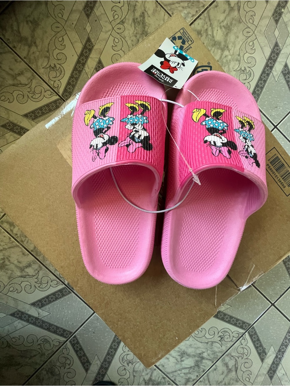 Disney Pink Minnie Mouse Slide Sandals for Kids size 13C